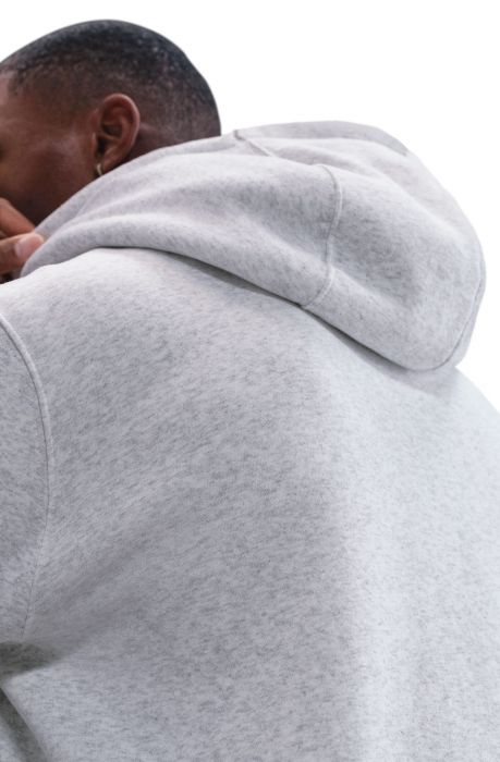 Club Full-Zip Fleece Hoodie Birch Heather /White