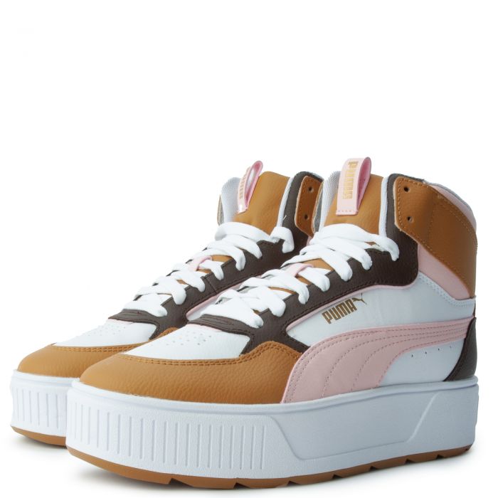 (GS) Karmen Rebelle Mid Coco JR Puma White-Almond Blossom-Dark Chocolate-Desert Tan-Gold