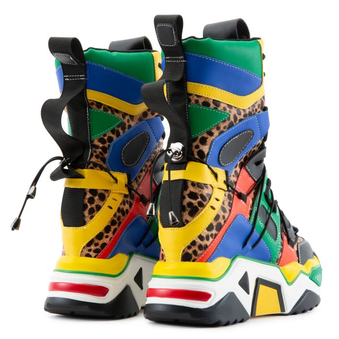 Damson-09 Platform Sneakers Leopard