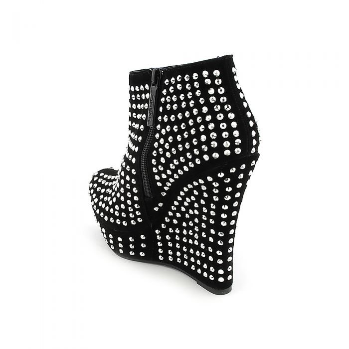 Studded Platform Dress Shoe 011 Black/Silver Black/Silver