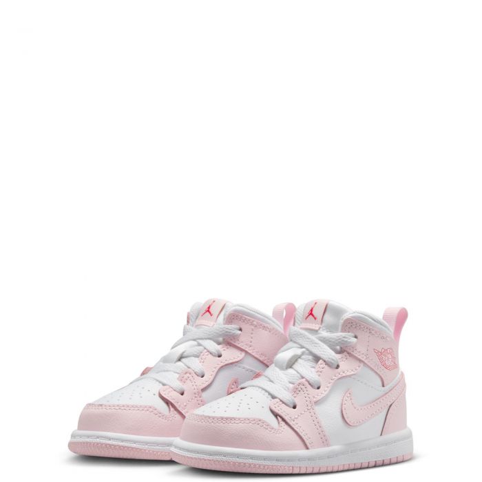 Toddler Jordan 1 Mid White/Pink Foam