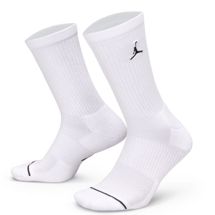 Cushioned Crew Socks 6 Pairs White