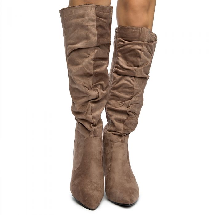 Longing-13s Knee High Boot LIGHT TAUPE