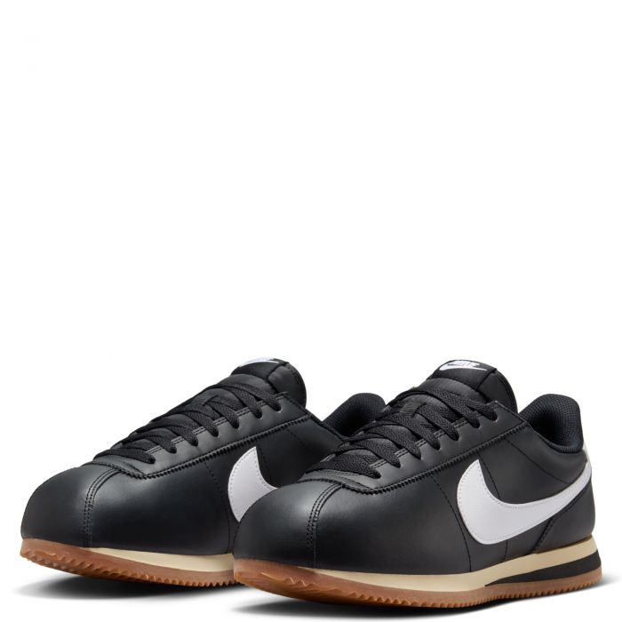 Cortez Leather Black/White-Gum Med Brown-Sesame