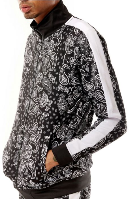 Paisley Track Jacket Black