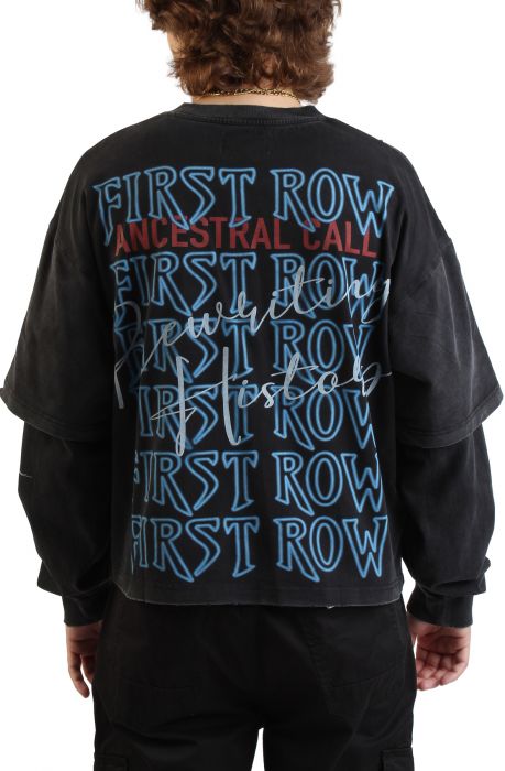 Ancestral Call Silent Sentinel Washed Twofer T-Shirt  Black