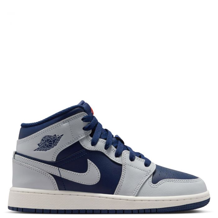 Grade-School Air Jordan 1 Mid Blue Void/Pure Platinum-Summit White