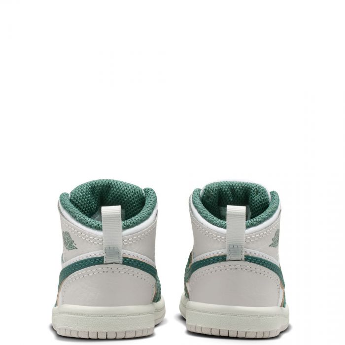 Toddler Jordan 1 Mid SE White/Oxidized Green-Sail-Neutral Grey