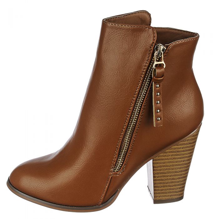 Women's High Heel Ankle Boot All About Cognac