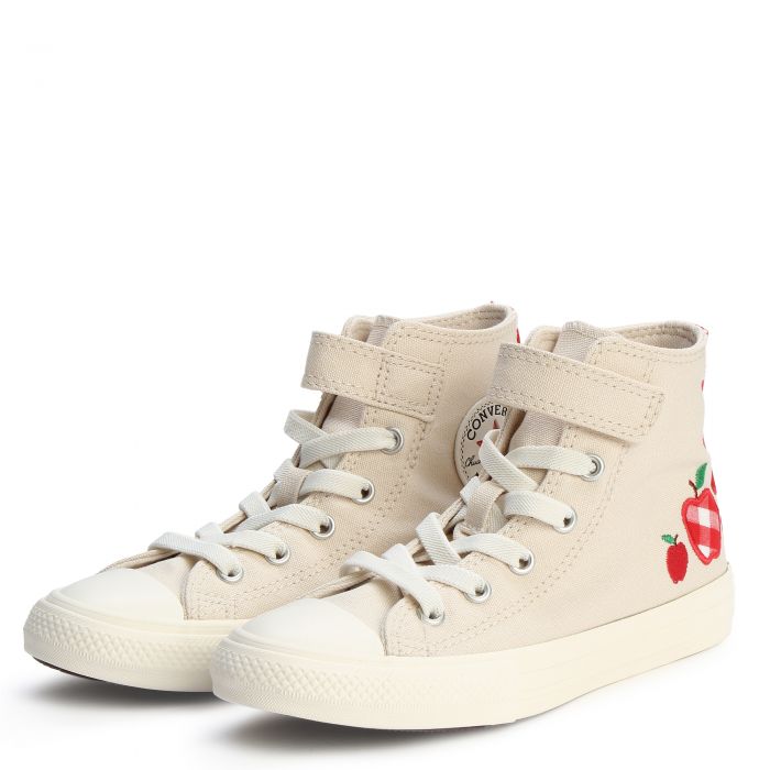 Pre-School Chuck Taylor All Star Checkered Accents Easy-On Light Dune/Egret/Red