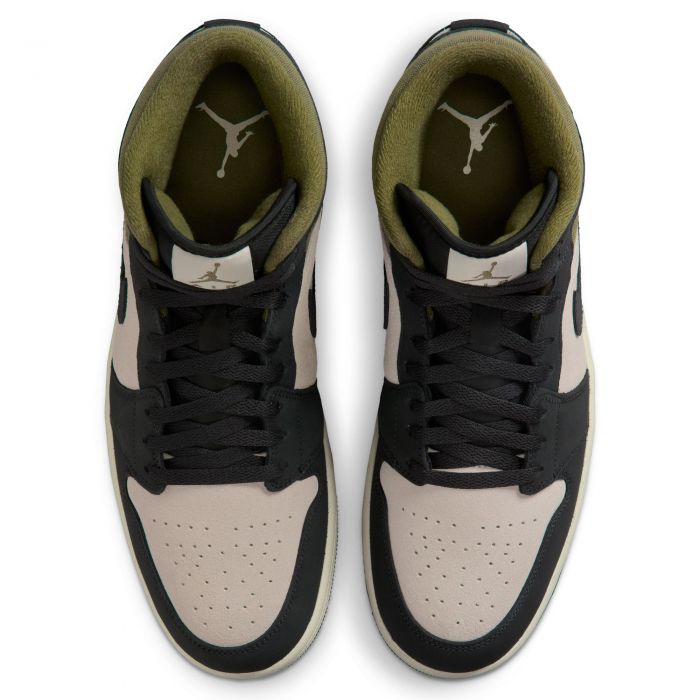 Air Jordan 1 Mid SE Lt Orewood Brn/Off Noir-Medium Olive