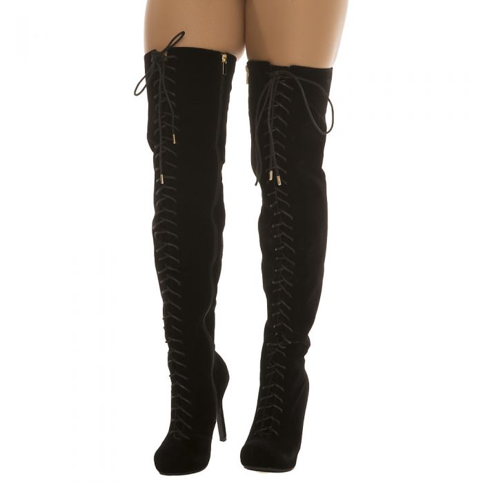 DOLLHOUSE Pretense Thigh High Boot JPM PRETENSE/BLKSU - Shiekh