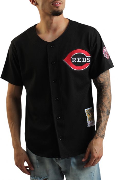 MLB Ken Griffey Jr Cincinnati Reds 2000 Authentic Batting Practice Jersey  Black