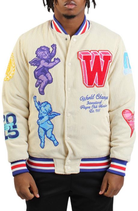 Cherub Rock Varsity Jacket Cream
