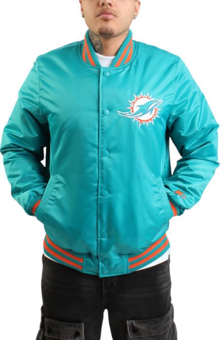 NFL Miami Dolphins Varsity Jacket  Turquoise