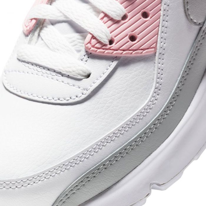 (GS) Air Max 90 LTR LT Smoke Grey/Metallic Silver-White-Pink