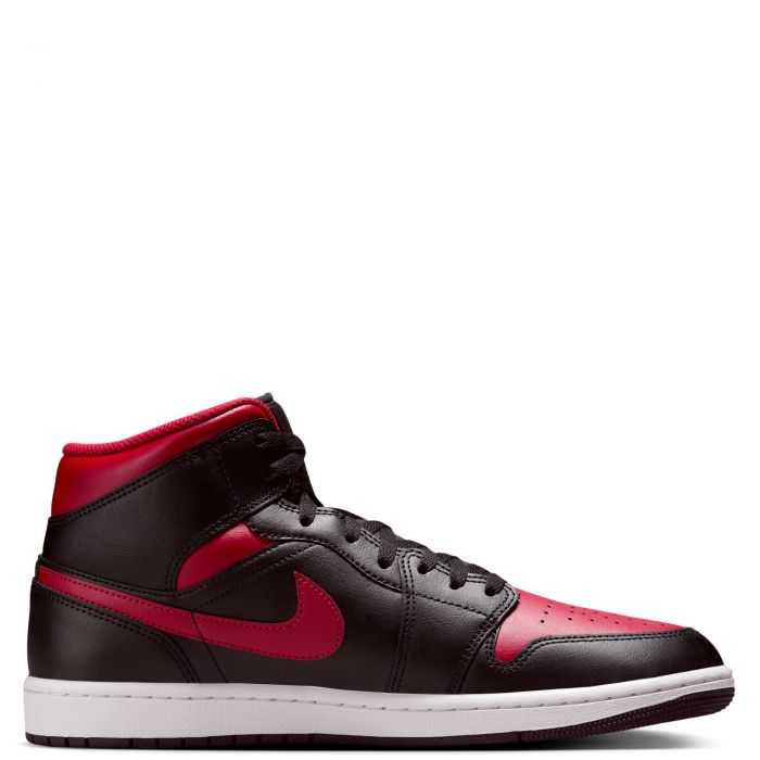 Jordan 1 Mid Black/Varsity Red-Summit White