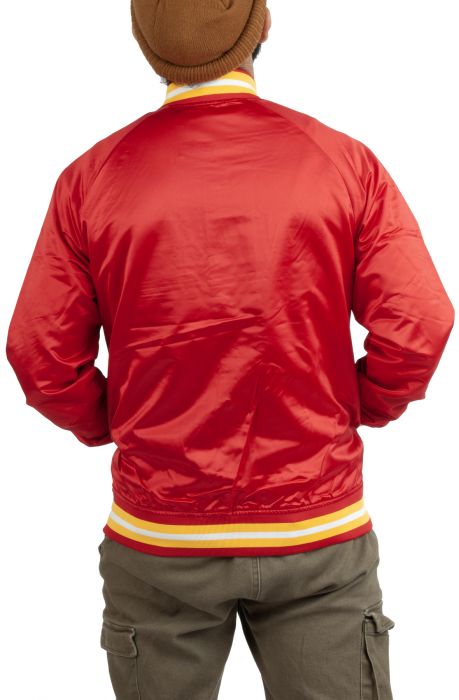 Kansas City Chiefs Lightweight Satin Jacket Red/Gold