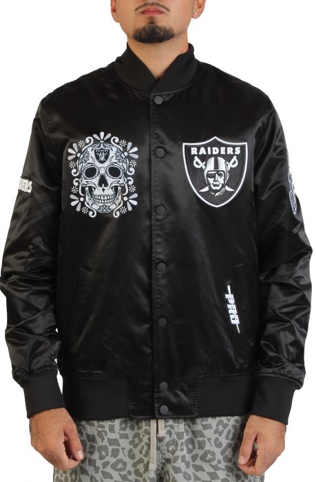 Las Vegas Raiders Dia De Muertos Jacket  Black