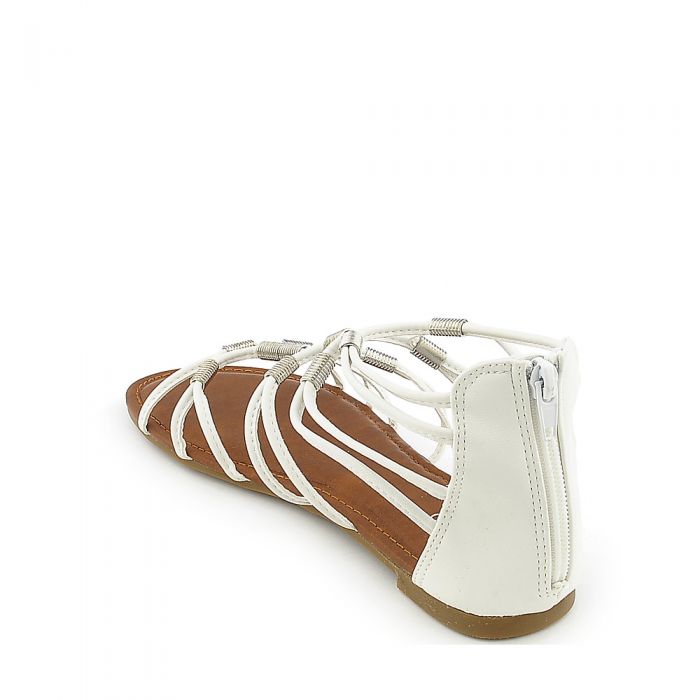 Fifi-01 Flat Sandal White