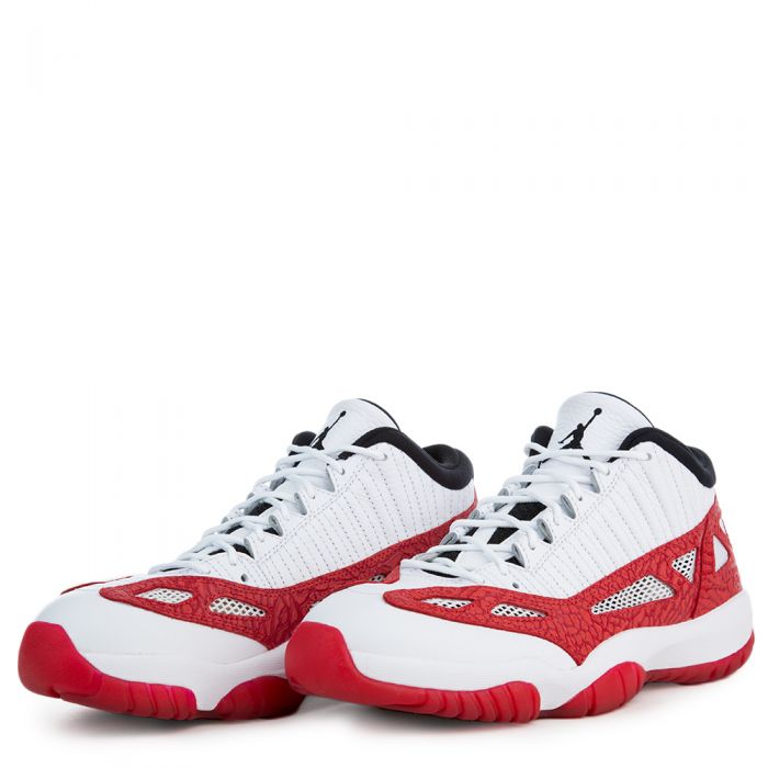 MEN'S JORDAN 11 RETRO LOW INTERNATIONAL EXCLUSIVE WHITE/GYM RED-BLACK