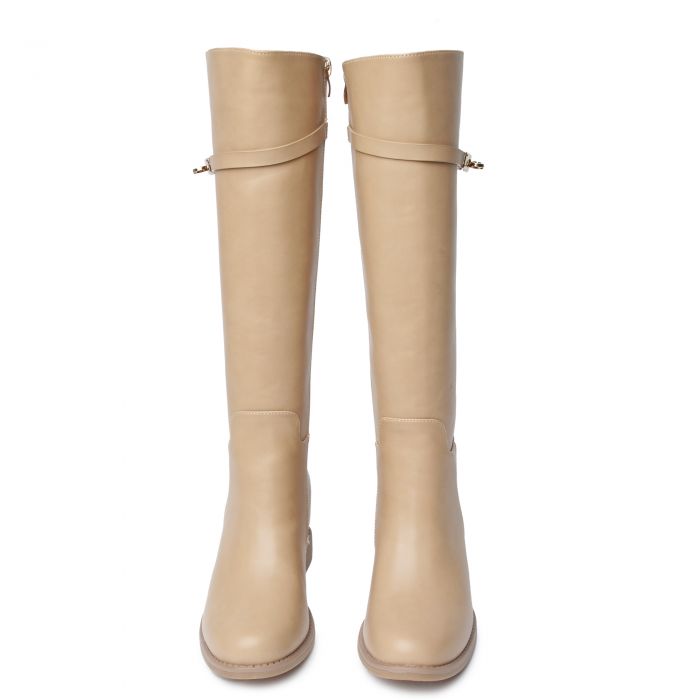 Mayan-1 Knee High Boot Beige