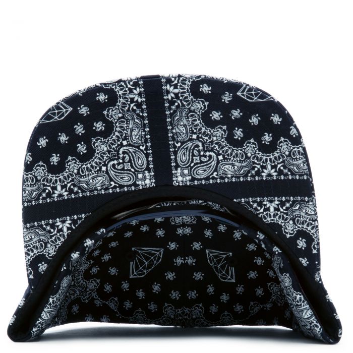 Brilliant Bandana Unstructured Snapback Hat Navy