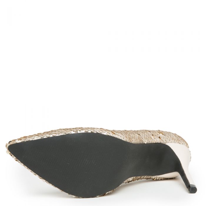 Cape Robbin Kitana-45 Women's Champagne Sequence High Heel Champagne