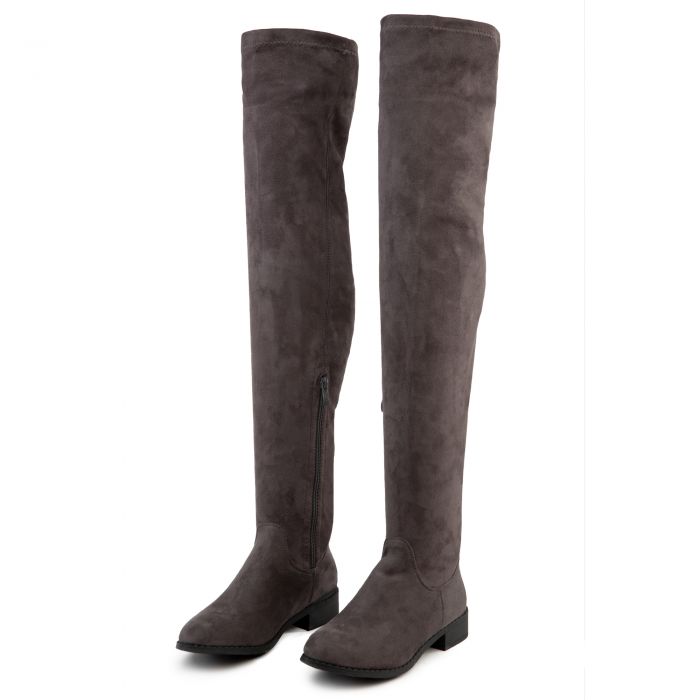 TWIN TIGER FOOTWEAR Olympia-20th Over The Knee Boots OLYMPIA-20TH-GRY ...