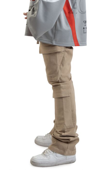 James Cargo Flare Pants Tan