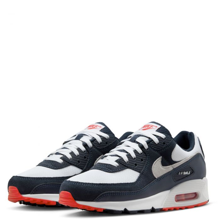 Air Max 90 Obsidian/Pure Platinum-White-Track Red