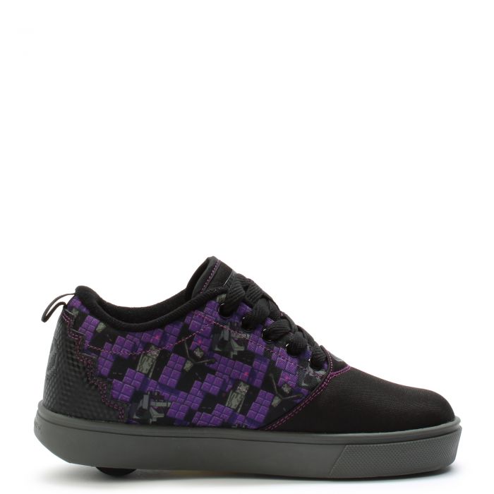 Grade School Minecraft Heelys Black/Purple
