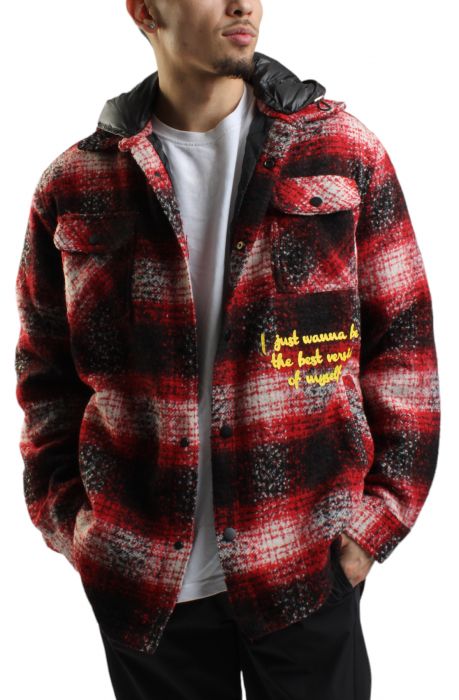Mackay Hooded Flannel Red