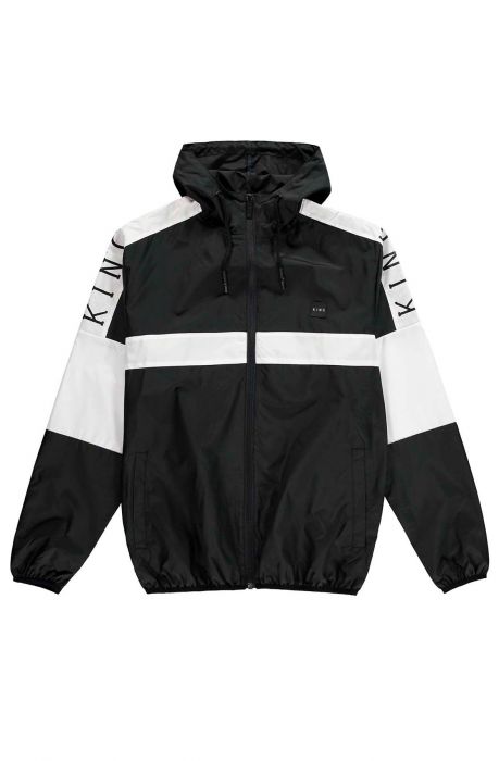 Leyton Windrunner Jacket Black All Black/ White