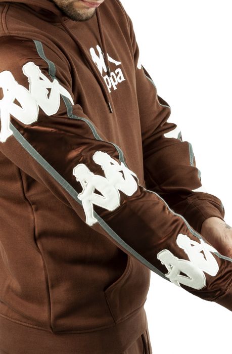 Brown kappa hoodie hotsell