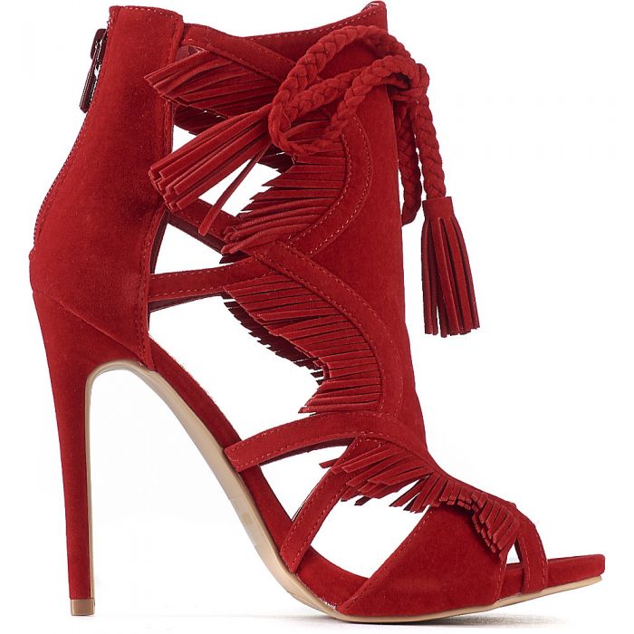 Women's Coins Dropping High Heel Dress Shoe Red