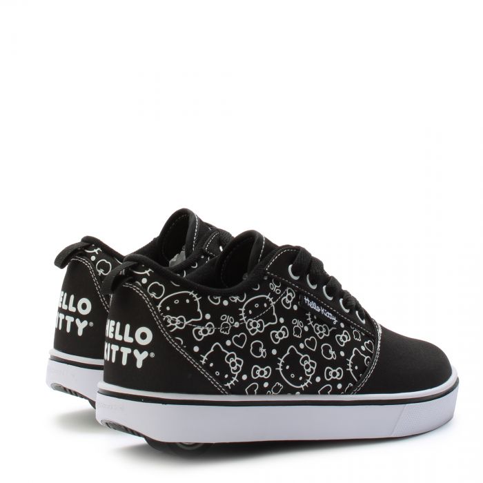Grade School Hello Kitty Heelys Black/White