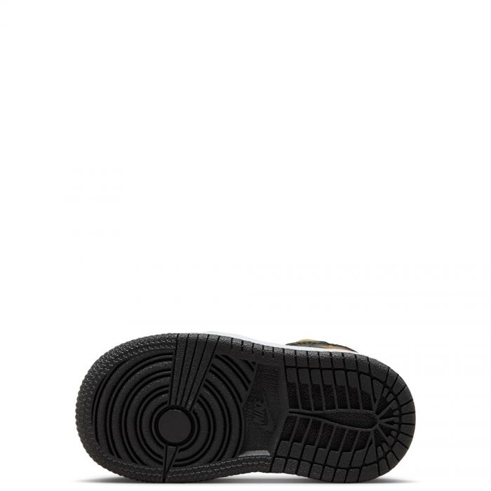 Toddler Jordan 1 Mid Black/Metallic Gold-White