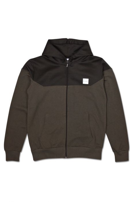 Langdon Tech Tracksuit Hood Black/Fern Black & Green