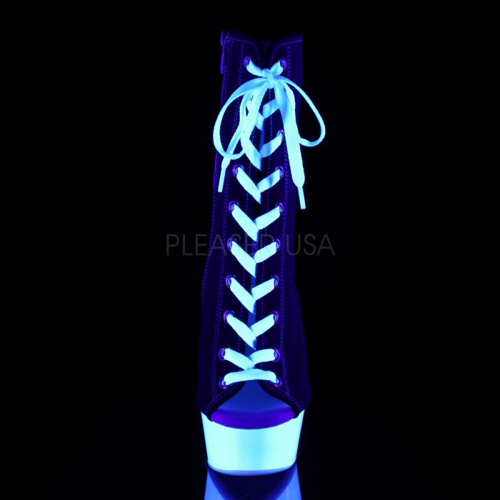 DELIGHT-1016SK Blk Canvas/Neon Wht