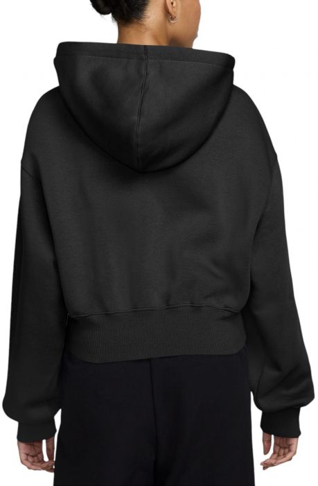 Sportswear Phoenix Fleece Loose Cropped Full-Zip Hoodie Black