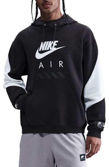  Fleece Pullover Hoodie Black/White/White