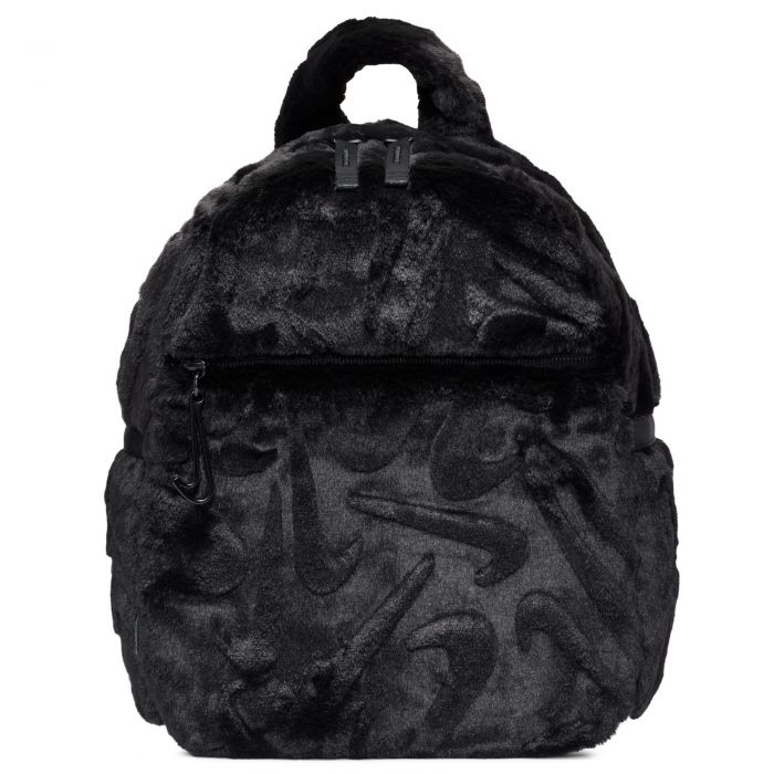 Faux Fur Mini Backpack (6L) Black