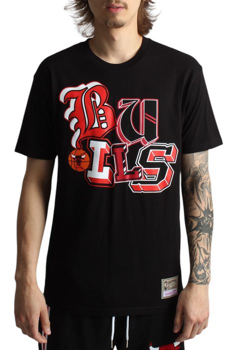 NBA Chicago Bulls Hyper Type T-Shirt  Black
