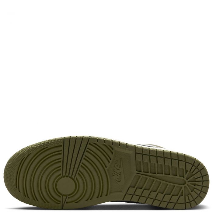 Air Jordan 1 Low Black/White-Medium Olive