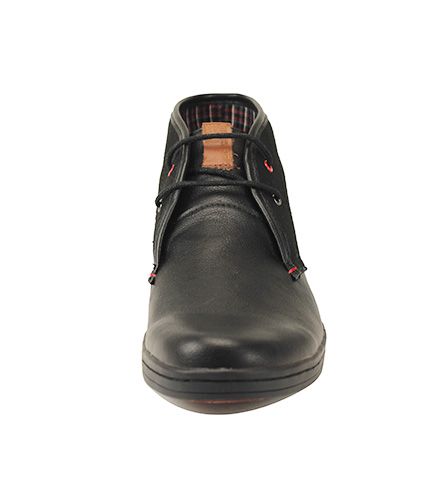 Vince Mens Chukka  boots in black and red Leather Chukka Boots- Wine Red by Lethato main image 4