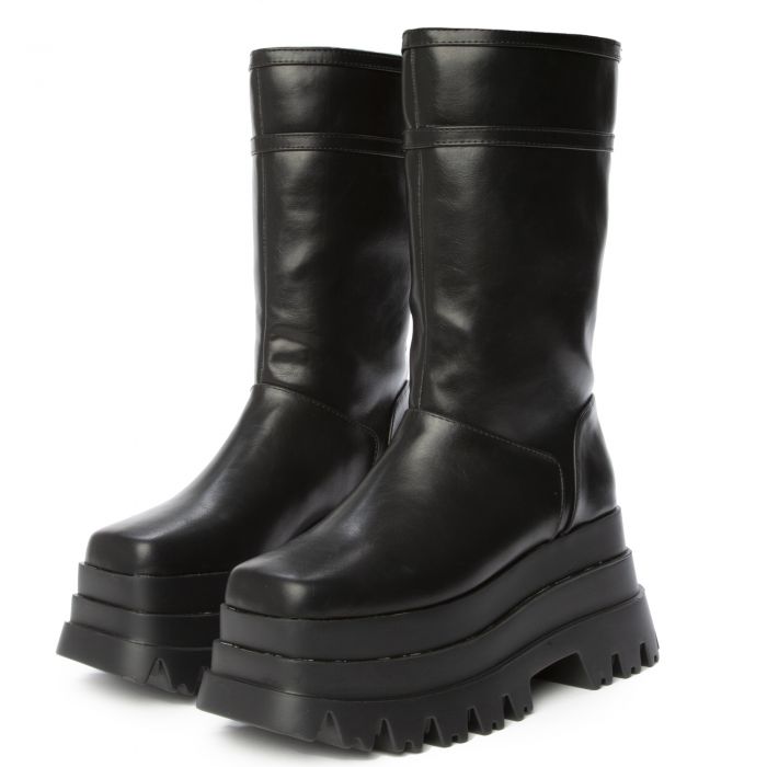 CC APPAREL AND DESIGN, INC. Sky High Platform Boot SKY HIGH-BLK - Shiekh