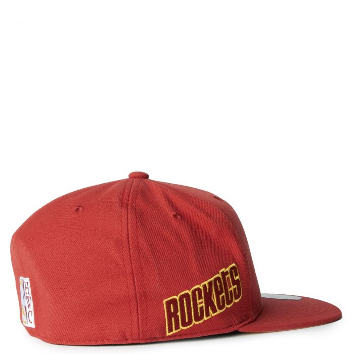 Logo History Fitted HWC Houston Rockets Snapback Red