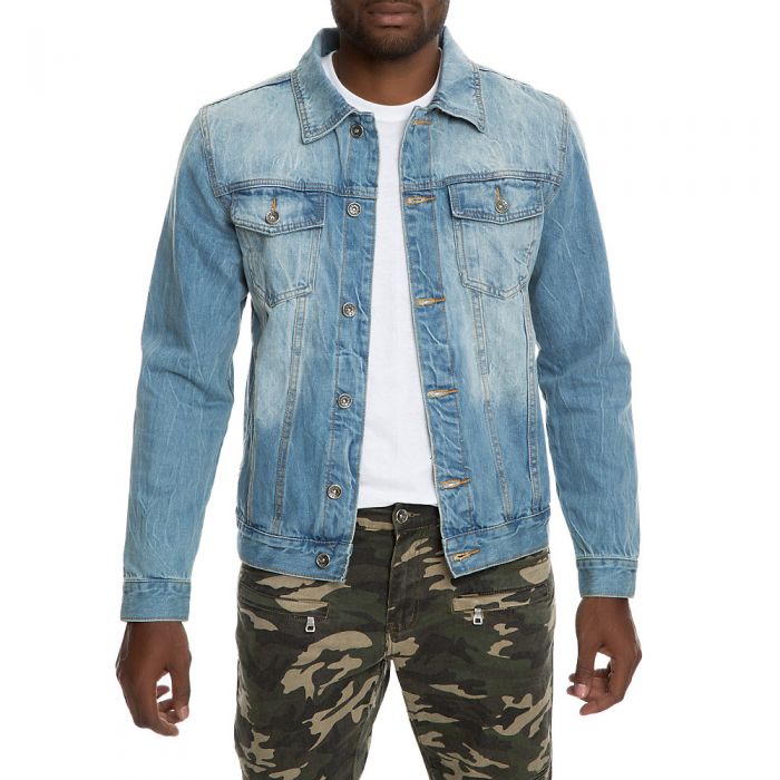 jean jacket camo pants