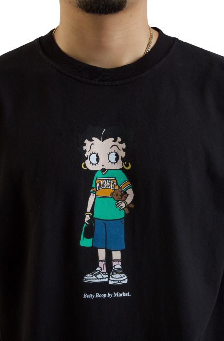 Betty Boop Casual Outfit T-Shirt  Black